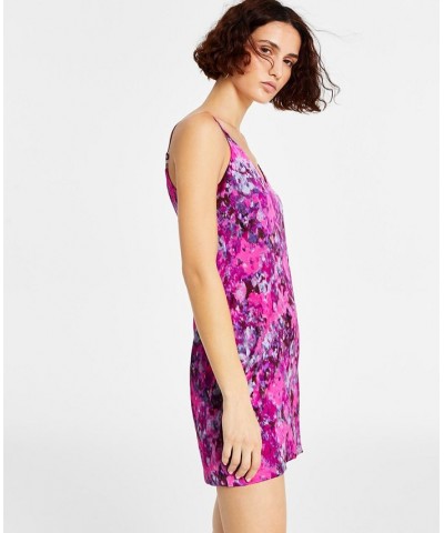 Women's Blurred Print Slip Dress Jazz Berry Multi $30.43 Dresses