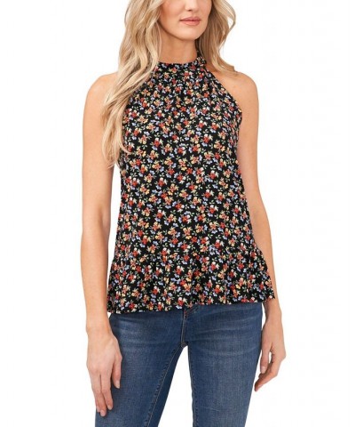 Women's Halter Top with Ruffled Flounce Rich Black $28.98 Tops