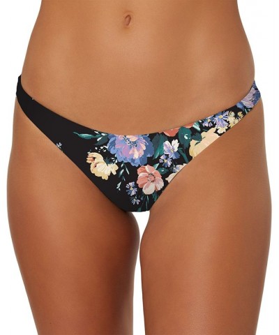 Juniors' Rosetta Hermosa Floral-Print Skimpy Bikini Bottoms Black $28.56 Swimsuits