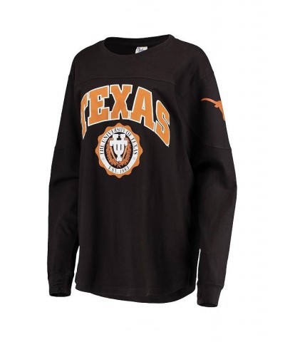 Women's Black Texas Longhorns Edith Long Sleeve T-shirt Black $35.99 Tops