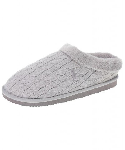 Women's Polo Charlotte Scuff Slippers Gray $37.10 Shoes