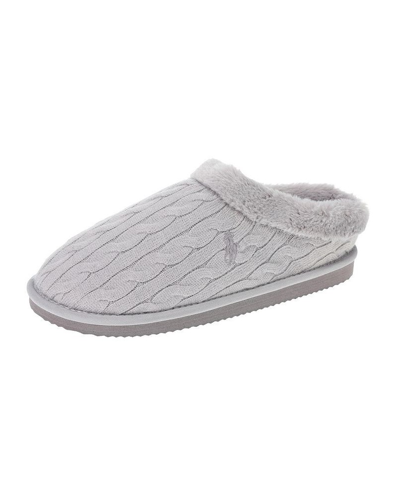 Women's Polo Charlotte Scuff Slippers Gray $37.10 Shoes