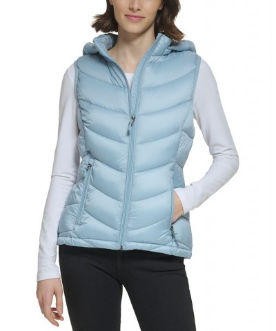 Women's Packable Hooded Puffer Vest MoonDust $16.40 Coats