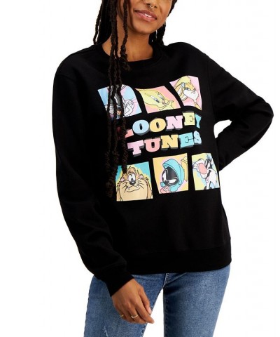 Juniors' Looney Tunes Box Sweatshirt Black $12.89 Sweatshirts