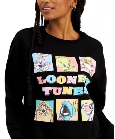 Juniors' Looney Tunes Box Sweatshirt Black $12.89 Sweatshirts