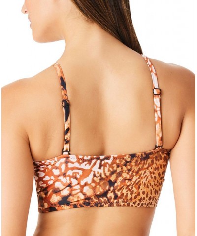 Glam Cheetah Bandeau Top & Bottoms Natural $44.00 Swimsuits