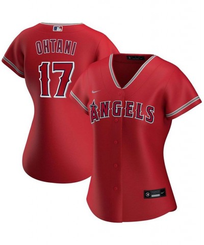 Women's Shohei Ohtani Red Los Angeles Angels Replica Player Jersey Red $59.45 Jersey