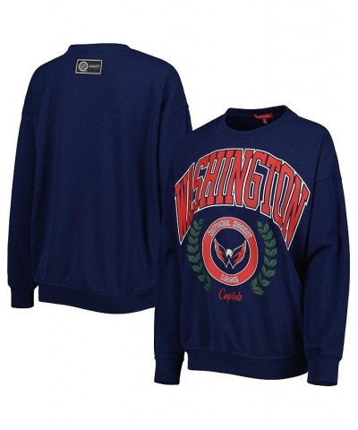 Women's Navy Washington Capitals Logo 2.0 Pullover Sweatshirt Navy $32.80 Sweatshirts