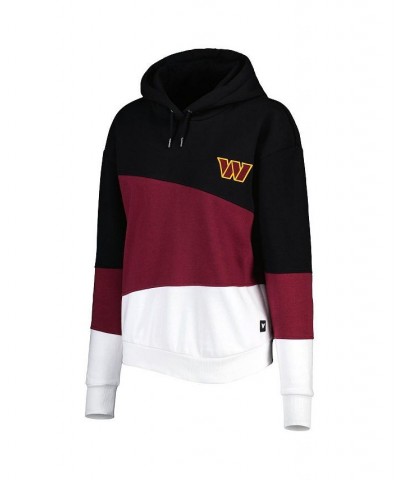 Women's Black Burgundy Washington Commanders Color-Block Pullover Hoodie Black, Burgundy $63.45 Sweatshirts