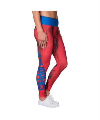 Women's Blue LA Clippers Marble Wordmark Leggings Blue $26.23 Pants