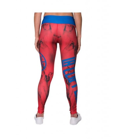 Women's Blue LA Clippers Marble Wordmark Leggings Blue $26.23 Pants