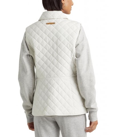 Women's Quilted Vest Ivory/Cream $53.00 Coats