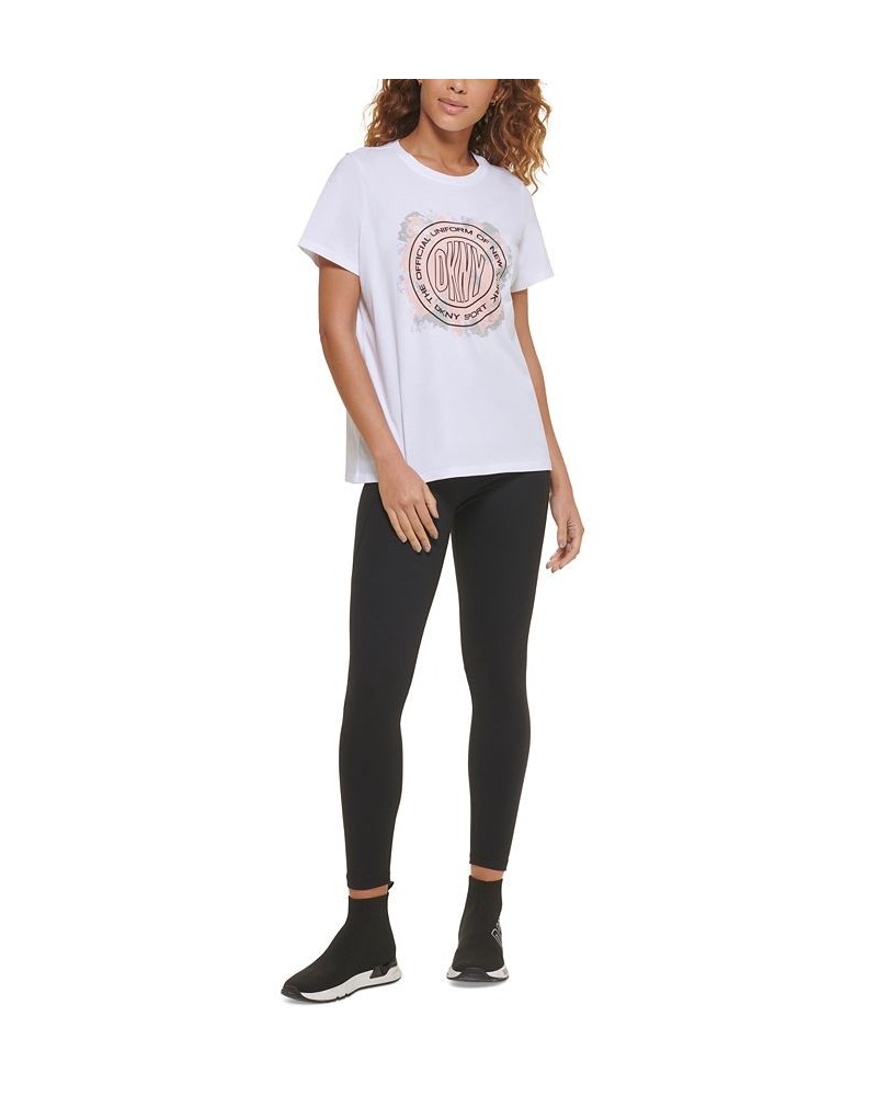 Women's Performance Cotton Crew-Neck Graphic T-Shirt White/ Rosewater $11.90 Tops