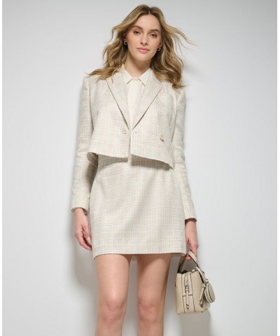 Women's X-Fit Rainbow Pastel Tweed Skirt Suit Oatmeal Multi $47.70 Suits
