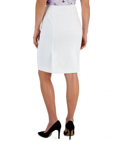 Women's Tonal Jacquard Pencil Skirt Lily White $22.05 Skirts