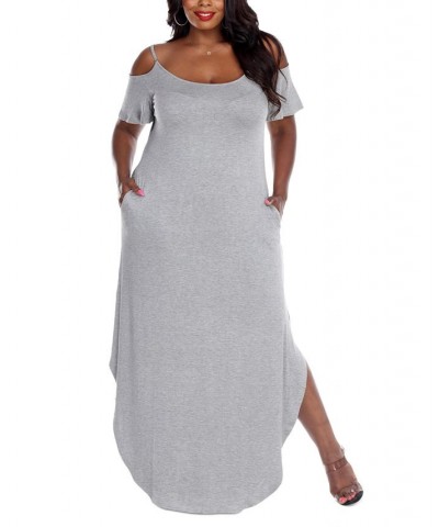 Plus Size Lexi Maxi Dress Heather Gray $38.16 Dresses