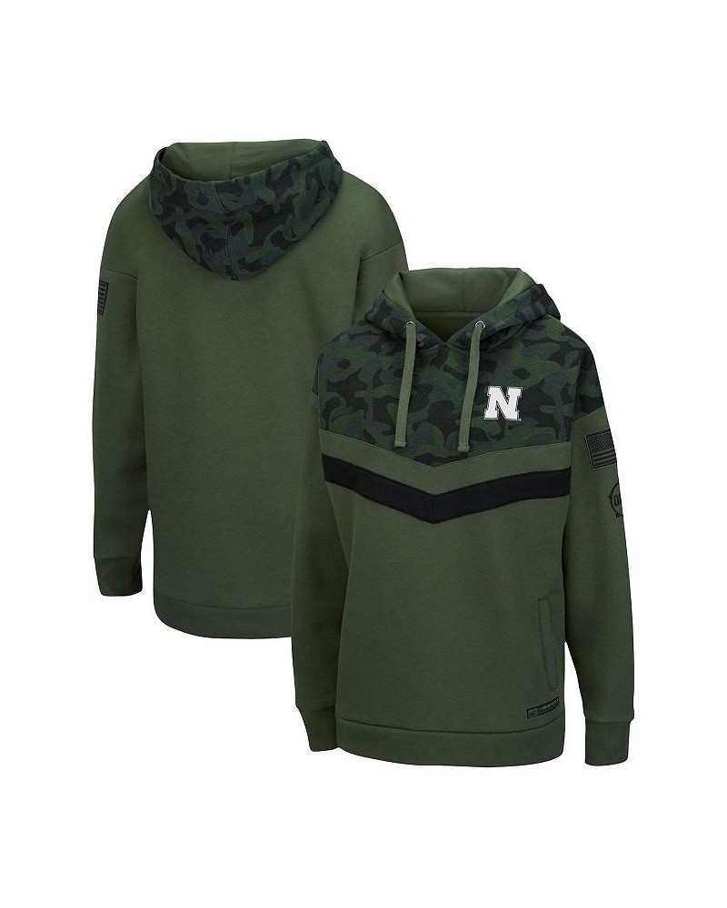 Women's Olive Camo Nebraska Huskers OHT Military-Inspired Appreciation Extraction Chevron Pullover Hoodie Olive, Camo $38.49 ...