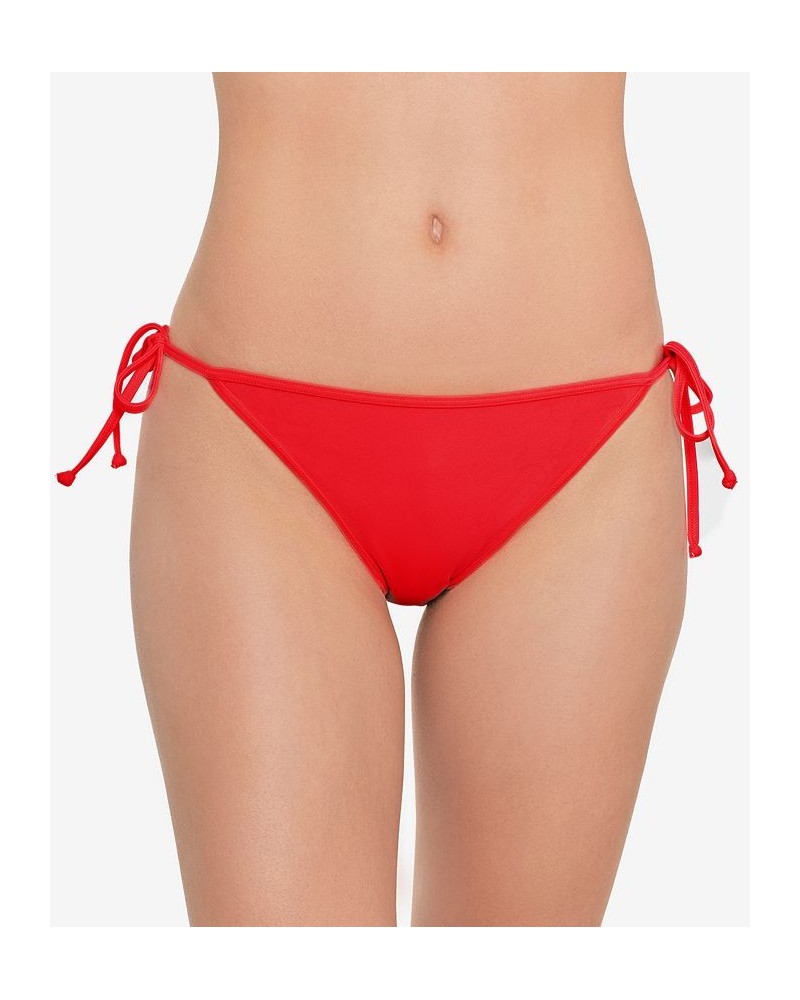 Juniors' Side-Tie Bikini Bottoms Red $14.10 Swimsuits