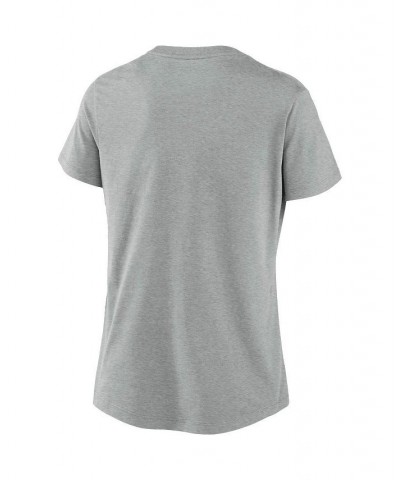 Women's Heathered Gray Dallas Cowboys Local Impact Tri-Blend V-Neck T-Shirt Heathered Gray $26.09 Tops