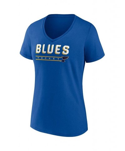 Women's Branded Blue Heather Gray St. Louis Blues Parent 2-Pack V-Neck T-shirt Set Blue, Heathered Gray $34.19 Tops
