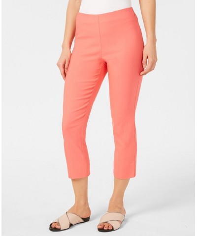 Women's Chelsea Pull-On Tummy-Control Capris Red $18.59 Pants