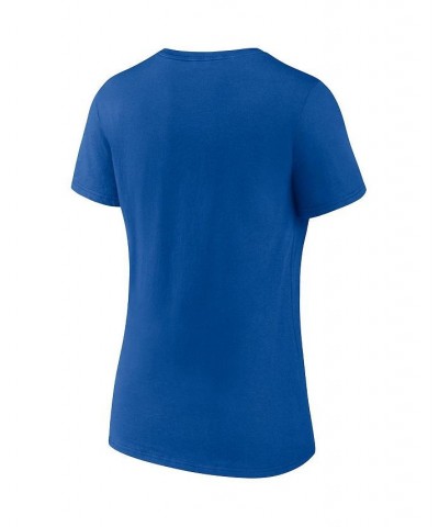 Women's Branded Blue Heather Gray St. Louis Blues Parent 2-Pack V-Neck T-shirt Set Blue, Heathered Gray $34.19 Tops