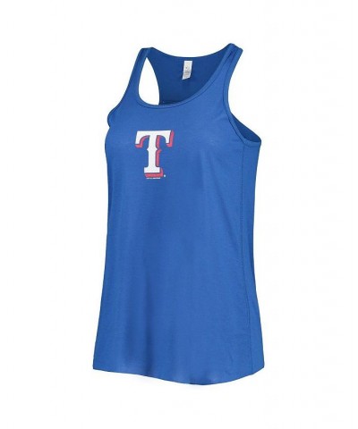 Women's Royal Texas Rangers Front and Back Tank Top Royal $21.50 Tops