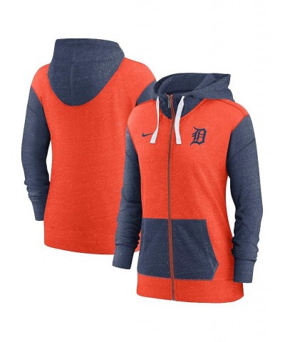Women's Orange Detroit Tigers Full-Zip Hoodie Orange $46.79 Sweatshirts