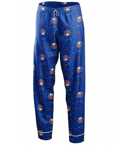 Women's Royal New York Islanders Long Sleeve Button-Up Shirt Pants Sleep Set Royal $38.49 Pajama