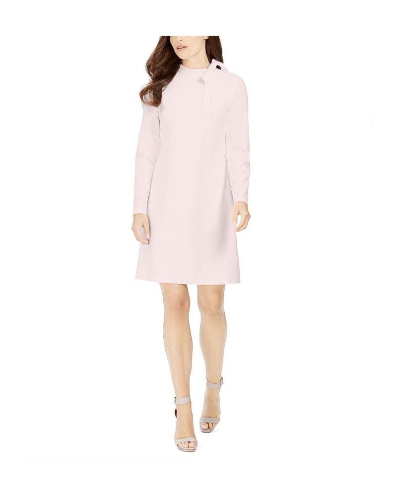 Bow-Neck Sheath Dress Pink $53.99 Dresses