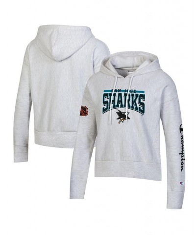 Women's Heathered Gray San Jose Sharks Reverse Weave Pullover Hoodie Heathered Gray $42.30 Sweatshirts