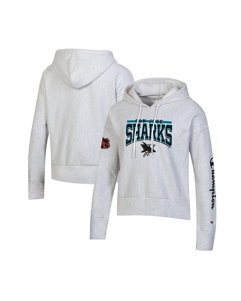 Women's Heathered Gray San Jose Sharks Reverse Weave Pullover Hoodie Heathered Gray $42.30 Sweatshirts