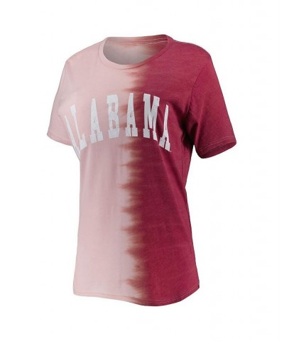 Women's Crimson Alabama Crimson Tide Find Your Groove Split-Dye T-shirt Crimson $25.99 Tops