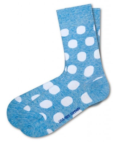 Big Polka Organic Cotton Polka Dots Crew Socks Blue $11.04 Socks