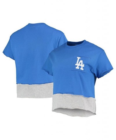 Women's Royal Los Angeles Dodgers Cropped T-shirt Royal $27.00 Tops