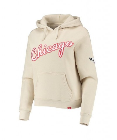 Women's Cream Chicago Bulls City Edition Ava Tri-Blend Pullover Hoodie Cream $36.90 Sweatshirts