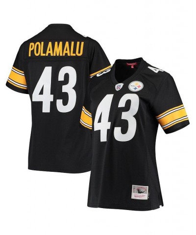 Women's Troy Polamalu Black Pittsburgh Steelers Legacy Replica Team Jersey Black $47.85 Jersey