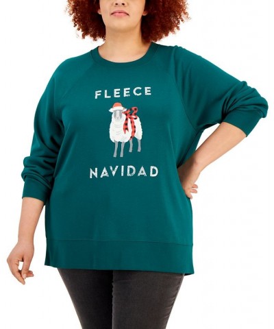 Plus Size Fleece Tunic Fleece Navidad $8.47 Sweatshirts