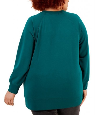 Plus Size Fleece Tunic Fleece Navidad $8.47 Sweatshirts