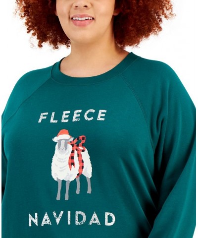 Plus Size Fleece Tunic Fleece Navidad $8.47 Sweatshirts