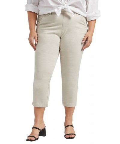 Plus Size Maddie Mid Rise Capri Pants Ivory/Cream $19.27 Pants