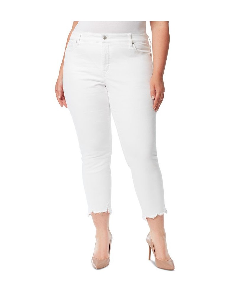 Trendy Plus Size Spotlight Slim Straight-Leg Cropped Jeans White $47.76 Jeans