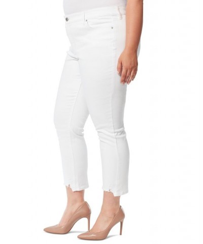Trendy Plus Size Spotlight Slim Straight-Leg Cropped Jeans White $47.76 Jeans