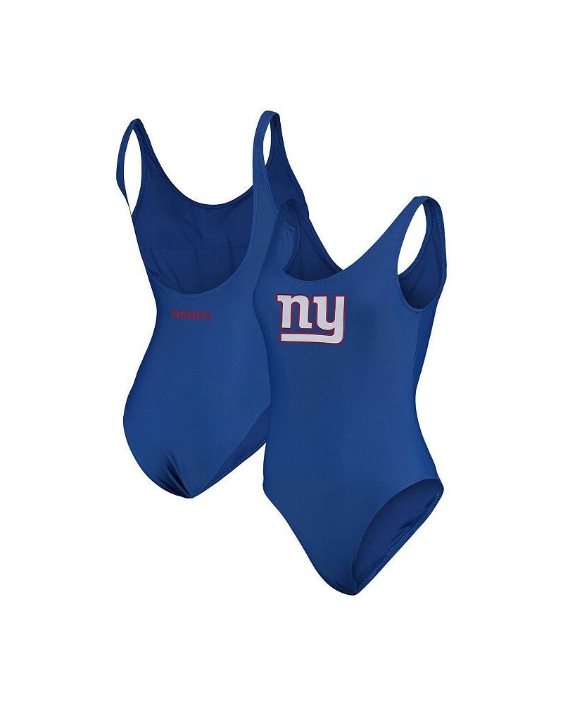 Women's Royal New York Giants Making Waves One-Piece Swimsuit Royal $27.00 Swimsuits