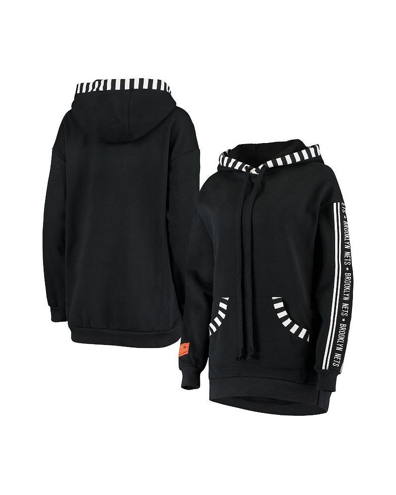 Women's Black Brooklyn Nets Perfectly Oversized Team Pullover Hoodie Black $54.00 Sweatshirts