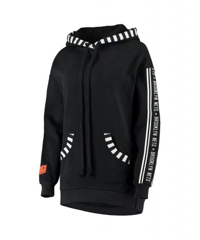 Women's Black Brooklyn Nets Perfectly Oversized Team Pullover Hoodie Black $54.00 Sweatshirts