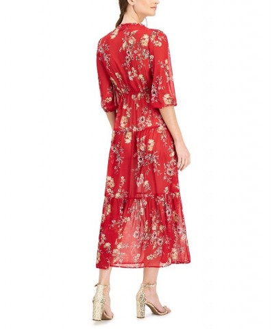 Petite Tiered Maxi Dress Jester Red $18.47 Dresses