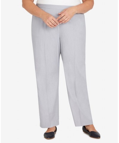 Plus Size Lady Like Chic Average Length Pull On Pants Gray $27.31 Pants