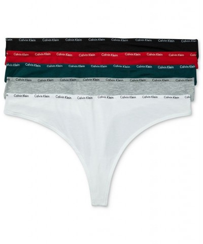 Women's Signature Logo 5-Pk. Thong Underwear QD3712 Multi $37.26 Panty