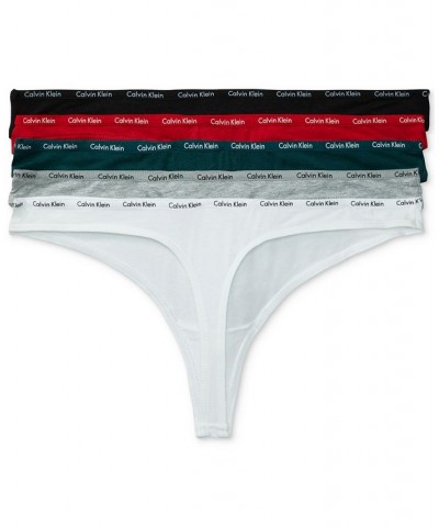 Women's Signature Logo 5-Pk. Thong Underwear QD3712 Multi $37.26 Panty